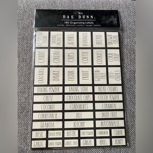 Rae Dunn Black and White Organizing Labels
